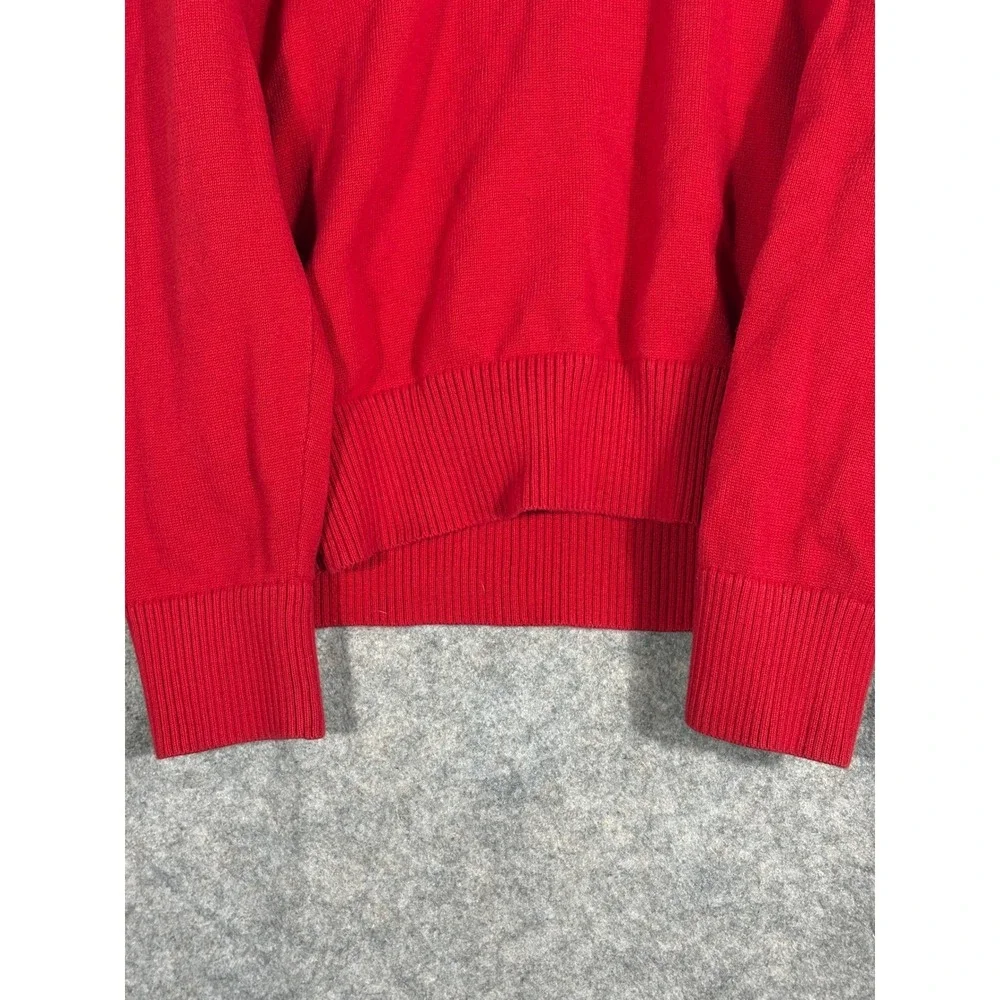 Tommy‎ Hilfiger Mens Red 1/4 Zip Pullover Sweater L/G